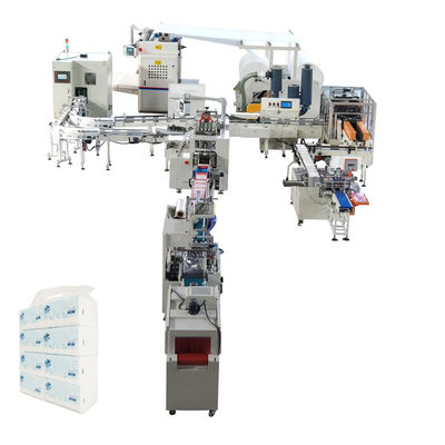آلة إنتاج المناديل الورقية 5.5KW قابلة للطي المتبادل ، آلة تصنيع المناديل الورقية المشقوقة